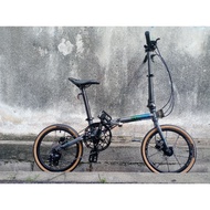 Camp Troy 16" Folding Bike, 1x9 Speed, Hollow Crank