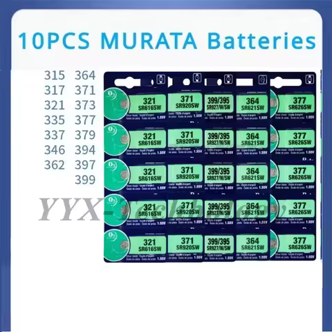10PCS Capacitors Murata 364 377 371 315 321 317 394 362 395 SR621SW SR626SW SR920SW SR716SW