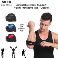 SKED Aolikes Adjustable Elbow Pad Elbow Protector (1Pc) Thick EVA Pad Tennis Elbow Strap Elbow Suppo