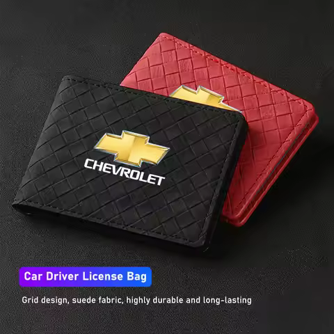 Car Driver License Bag Suede Ultra Thin ID Card Cover For Chevrolet Cruze Malibu Colorado Suburban E