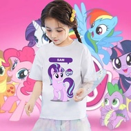 My Little Pony Girls T-shirt Clothing 小马宝莉衣服T恤 #3 Kids Cotton T Shirt Soft and Comfortable Short Sle