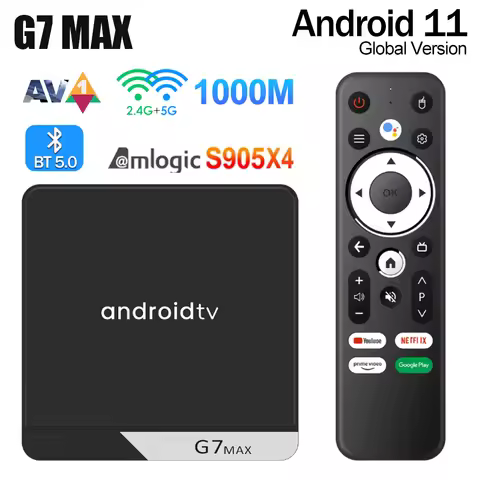 G7 Max Android Smart TV Box 4G 32G/64G S905X4 4K HD Set Top Box 2.4 & 5G Dual Wifi 1000M Media Playe
