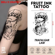 INKMELAB - Trafalgar law Fruit Ink Temporary Tattoo One Piece Anime design, long-lasting Temporary T