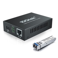 Gigabit Single-Mode LC Fiber to Ethernet Media Converter with A SFP LX Module, 1.25G SFP Fiber to Co