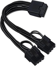 COMeap 12VHPWR Cable Extension, 16 Pin Female to Dual 8 Pin(6+2) Male PCIe Conversion GPU Power Cabl