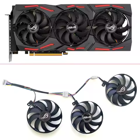 Cooling 87MM T129215SU Graphics Card Cooling Fan RX 5600 XT RX 5700 RX 5700 XT for ASUS ROG Strix RX