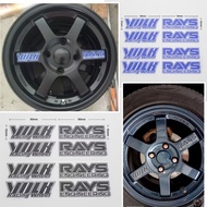 Rim Sticker Rays Volk Racing TE37 Black / Blue / Red Wira Waja Bezza Myvi Alza Saga VVT Persona Vios