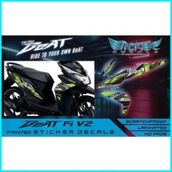 honda Beat fi v2 Sticker Decals