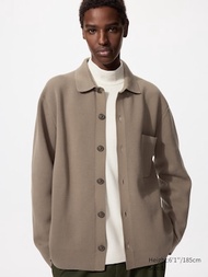 เสื้อคาร์ดิแกน Milano ผ้าลายนูน (Ribbed) | คอปก