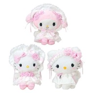 Sanrio 日本正版 毛公仔 (White Frill) Hello Kitty My Melody Charmmy Kitty