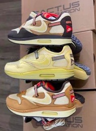 💎Travis Scott x Nike Air Max 1 小麥色 倒鈎復古低幫波鞋