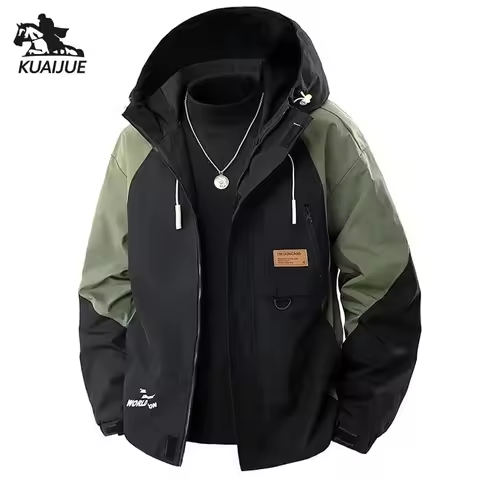 Jacket Mens Spring Autumn New Men Jacket Printing Hooded Jackets Casual Coat Men's Business Coats Si