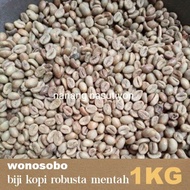 Biji kopi robusta mentah wonosobo asalan netto 1kg