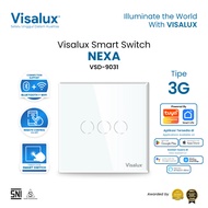 Visalux Nexa Smart Switch 3G White Bluetooth + WiFi - White Smart Touch Switch Wireless IoT Smart Ho