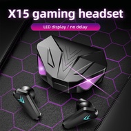 X15 TWS Bluetooth Earbuds with LED Display Gaming Earphones Noise Reduction Headphones with Micropho