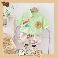 **READY STOCK** BLUE & GREEN FROGGY SET NICE HANDSOME BOY SET POLO TOP