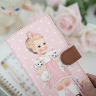 韓國【Afrocat】paper doll mate flat wallet〈Alice dot〉復古娃娃 長夾 錢包 金融卡 鈔票 零錢