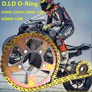 ผลิตในประเทศญี่ปุ่น DID O-Ring 520HV 525HV โซ่120 428HV- โซ่130 โซ่มอเตอร์ไซค์ออฟโรดคุณภาพสูงรถสปอร์