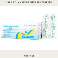 Immunpro with Zinc (VitaminC w/ Zinc) 100 tablets ,1box