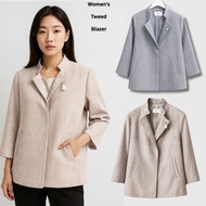 Women's Long Sleeve Soft Tweed Blazer (ZS01 TWEED BLAZER)
