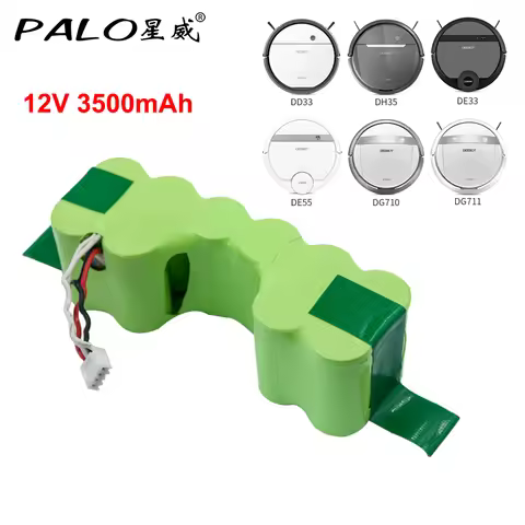 PLAO 12V 3500mAh Ni-MH Battery for Ecovacs Deebot DE33 DE35 DE55 DE5G DM87 DM88 DG710 OZMO 902 901 6