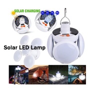 Solar Emergency Charging Camping Lamp Rechargeable LED Foldable Night Market Indoor Outdoor Light La