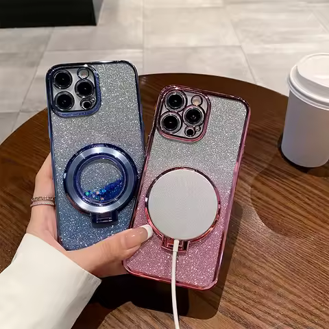 X100 X90 Case For VIVO X100 Pro X90 ProPlus X80 Pro X70 X60 X27 X23 X21 Quicksand Bling Magnetic Wir