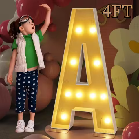 DIY 4FT Marquee Light Up Letters Mosaic Large Letters First Birthday Party Wedding Baby Shower Big F