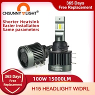 CNSUNNYLIGHT H15 LED Canbus Day Running Lights Car Headlight 15000Lm DRLs For Mazda//Mercedes d