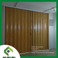 PREMIUM pvc folding door anti rayap / bahan plastik / rolling /