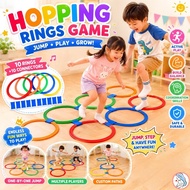 10PCS Kids Outdoor Hopscotch Jumping Ring Set Parent-Child Interaction Game Training Equipment