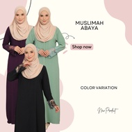 ABAYA Muslimah Lace Embroidery Maxi Dress Plain Baju Raya CEY 2024 Abaya Dress Abaya Dress Muslimah 