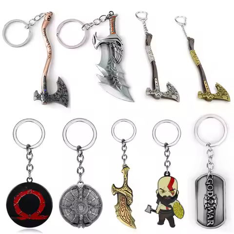 New God of War 4 Kratos Sword Keychain Pendant Keyring Jewelry Men And Women Car key chain Accessori