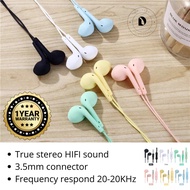 Wired earphone 3.5mm stereo earbuds 8 Macaron colors HD call music HIFI headphones mobile phone head