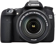 กล้องดิจิตอล Canon EOS 70D SLR พร้อมด้วยเลนส์ STM 18-55มม. STM/18-135มม.