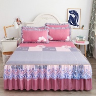 กระโปรงเตียงเกาหลีผ้าปูเตียงลูกไม้ควีนไซส์4/5/6ฟุตผ้าปูเตียงแบบพอดีเจ้าหญิงผ้าคลุมฟูก (ไม่รวมปลอกหมอน)