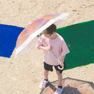 Wpc. - 【WKPT55-001-205 PK】粉紅色 - 兒童漸變透明長雨傘/直遮 (4537988034117)