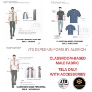 JTS Deped Uniform for TEACHING personnel (TELA ONLY w/ ACCESSORIES)