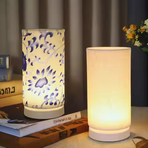 Warm Fabric LED Desk Lamp, USB Power Supply, Bedroom, Study, Reading Room, Living Room, Dormitory De
