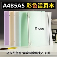 file holder file organizer file folder Macaron Color A4 Binder Folder 30 Holes B5 Binder Shell PP Pl