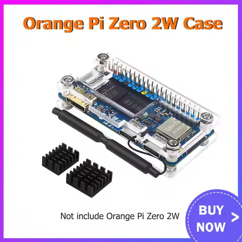 Orange Pi Zero 2 W Acrylic Case Transparent Enclouse optional Aluminum Heat Sink Shell for OPI Zero 