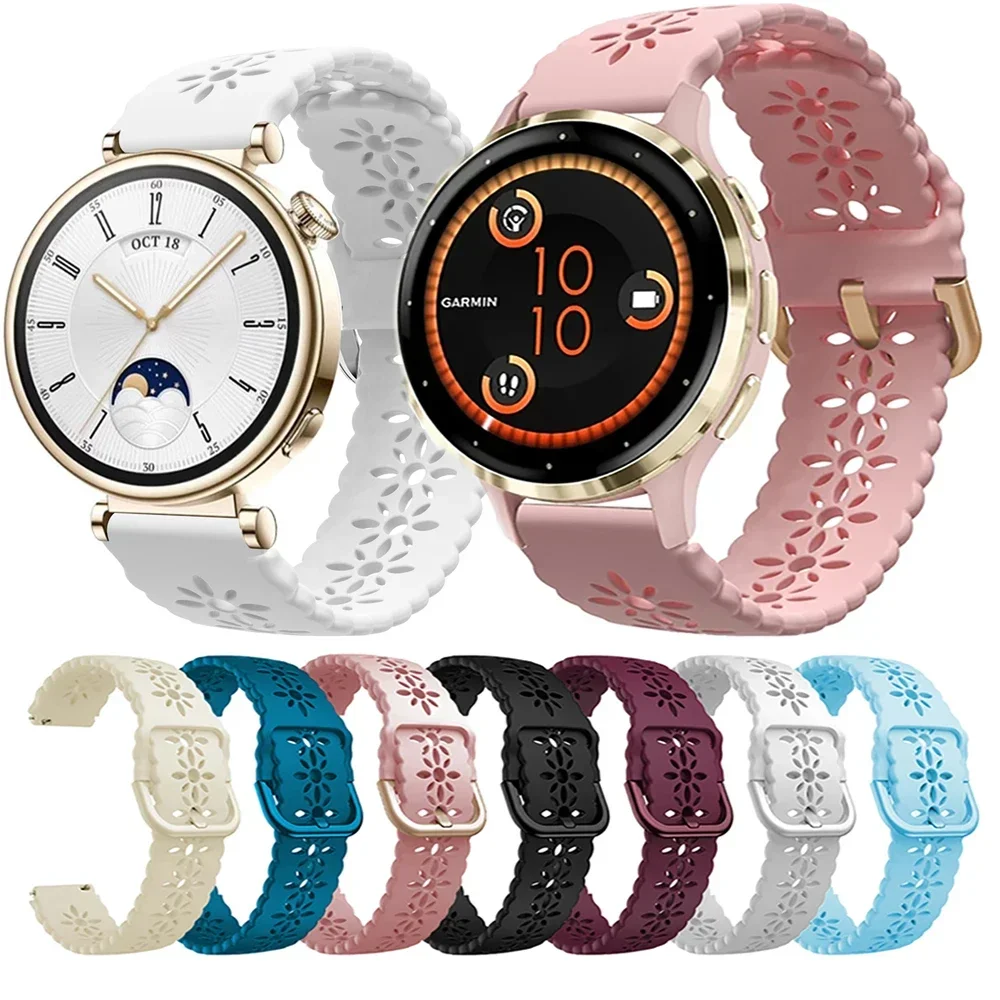 Bracelet 18mm Watch Strap For Garmin Venu 3S 2S/Vivoactive 4S Vivomove 3S Belt Silicone Watchband Forerunner 255S 265S Wristband