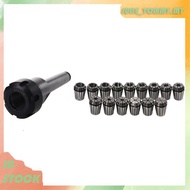 [99MY]1Pcs ER25 MT2 M10 CNC Collet Chuck Holder Milling Collet Chuck Drawbars & 15Pcs ER25 Collet To