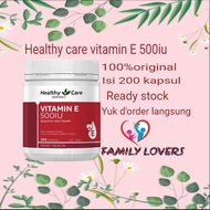 healthy care vitamin E 500IU vitamin 500 IU 200 kapsul