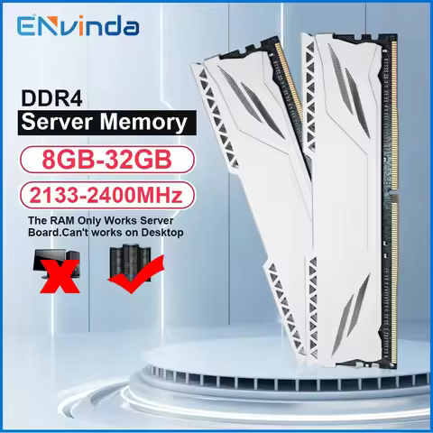 ENVINDA DDR4 Server Memory RAM 8GB/16GB/32GB Registered ECC 2400MHz 2133MHz Compatible with X99 Moth