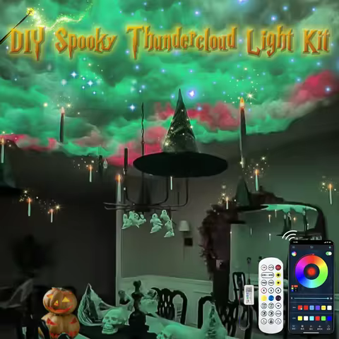 3D Thunder Cloud Lights LED for Ceiling Cloud Multicolor Lights Lightening Cloud Kit Cotton for Game