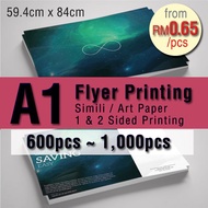 A1 Leaflet Flyer Brochure ( 59.4cm x 84cm )  catalog paper Online Printing, Material: Simili, Art Pa