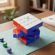 MoYu Aosu V7 4x4 Magnetic Rubik's Cube: Professional Speed Puzzle, Smooth Turns, Educational Toy, Id