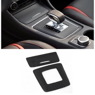 Carbon Fiber Car Gear Surround Compartment Cover Sticker Interior Trim Accessories For Mercedes Benz