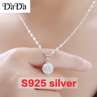 100% Original 925 Sterling Silver Moissanite Necklace Women Colorful Silver Japanese and Korean Clav